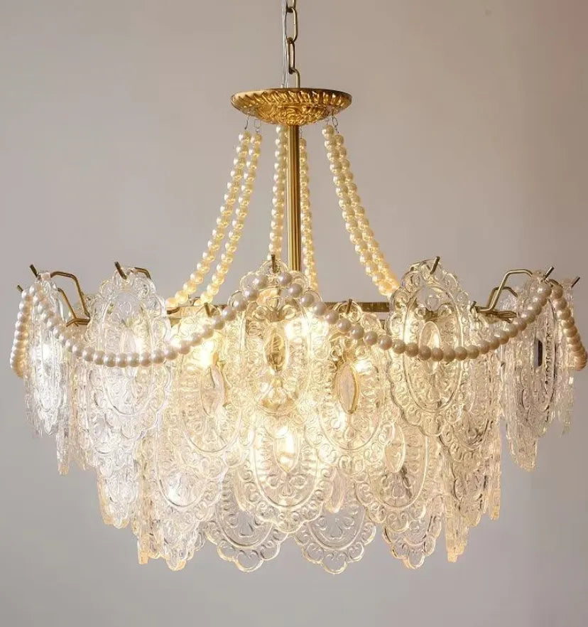 Pearls Glass Chandelier - Yiarolight