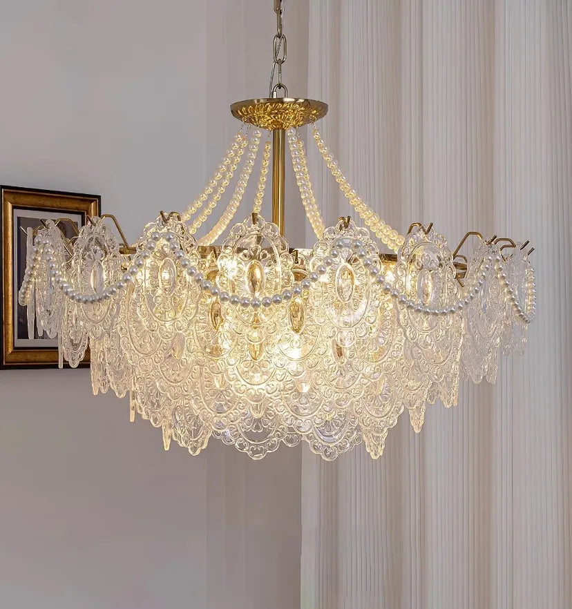 Pearls Glass Chandelier - Yiarolight