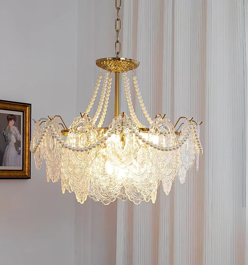 Pearls Glass Chandelier - Yiarolight