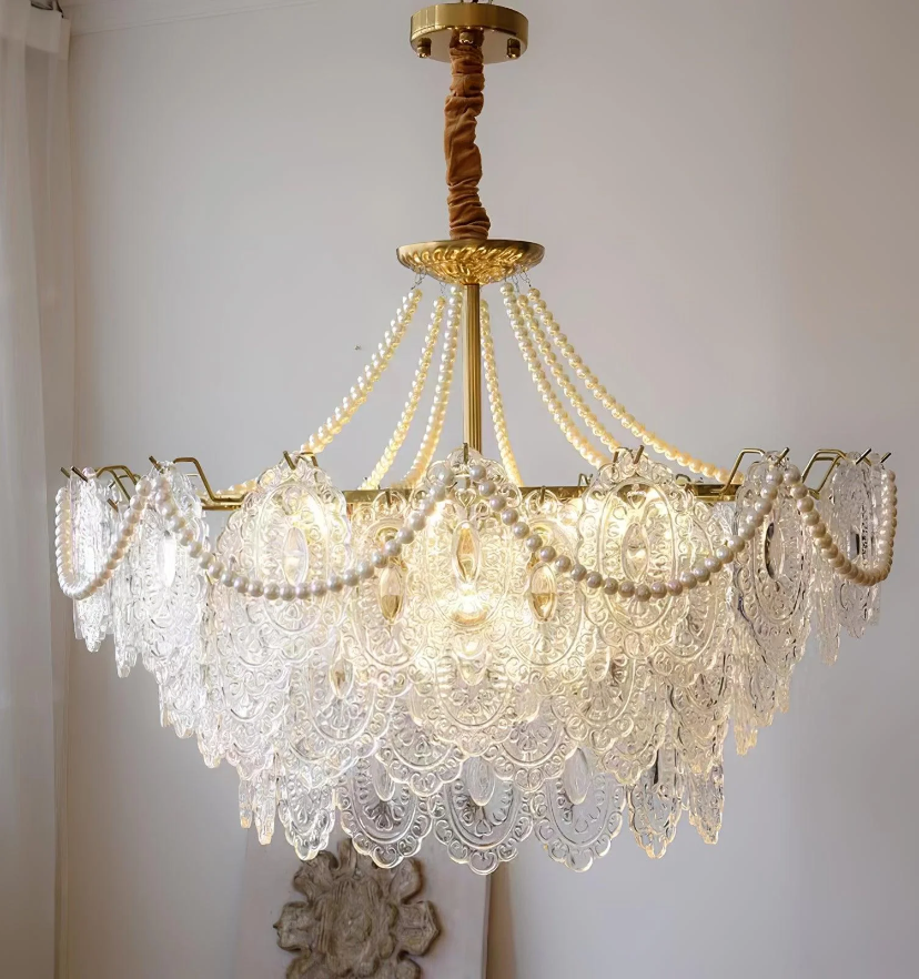 Pearls Glass Chandelier - Yiarolight