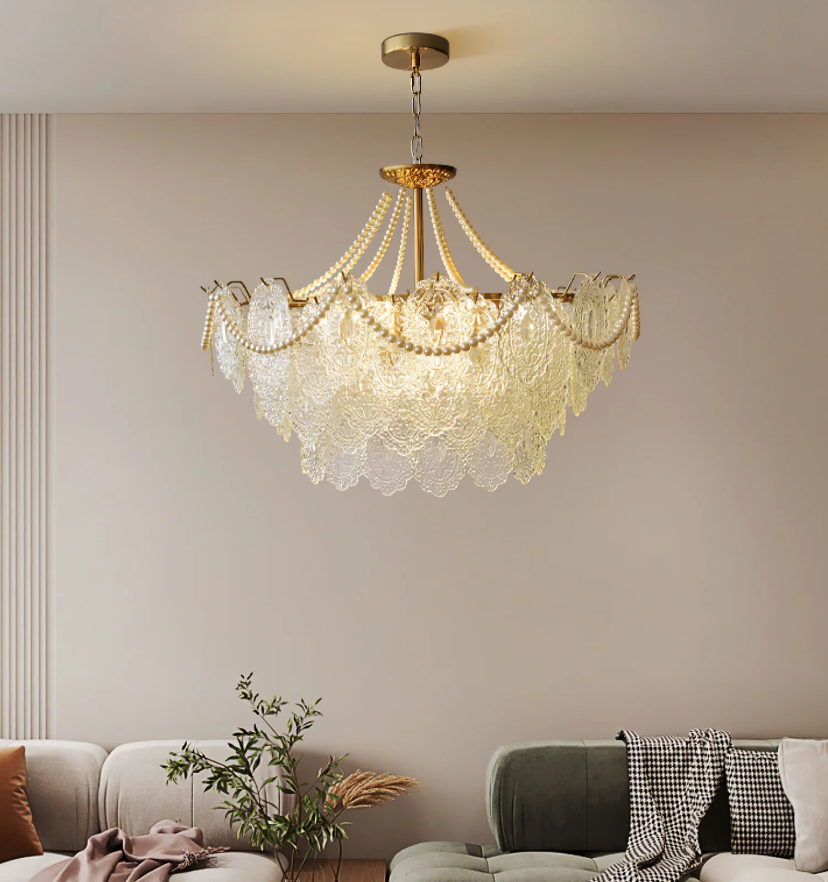 Pearls Glass Chandelier - Yiarolight