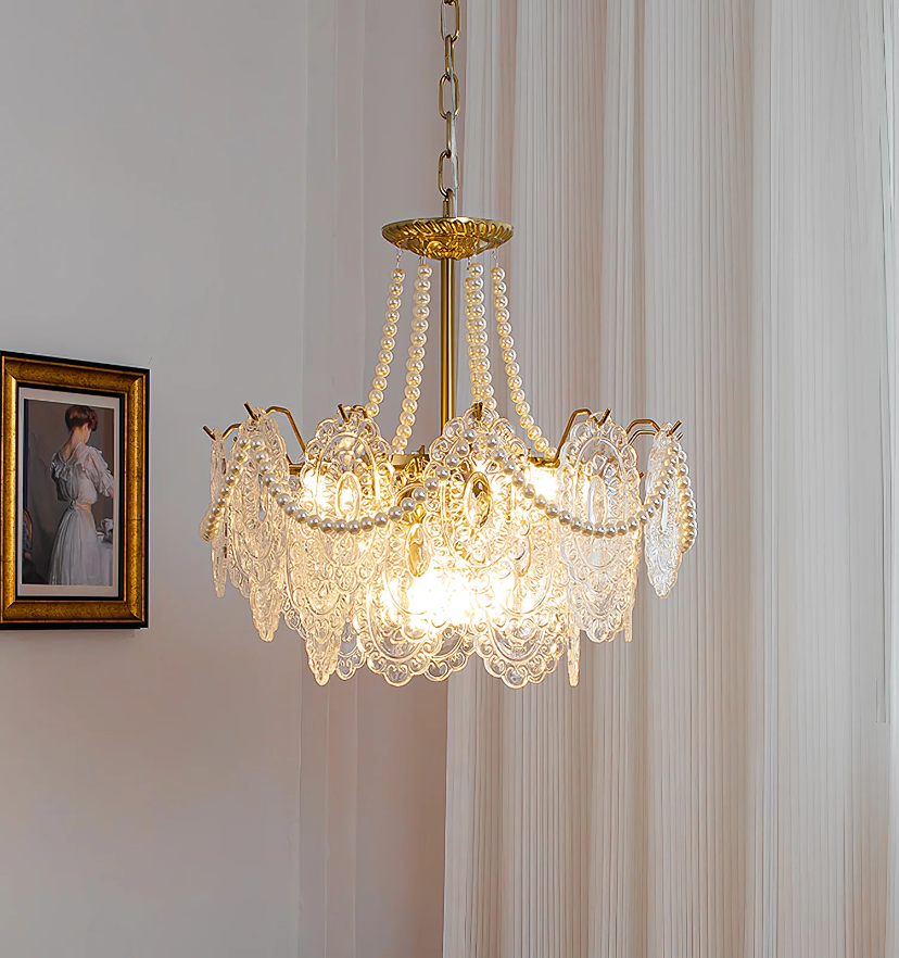 Pearls Glass Chandelier - Yiarolight