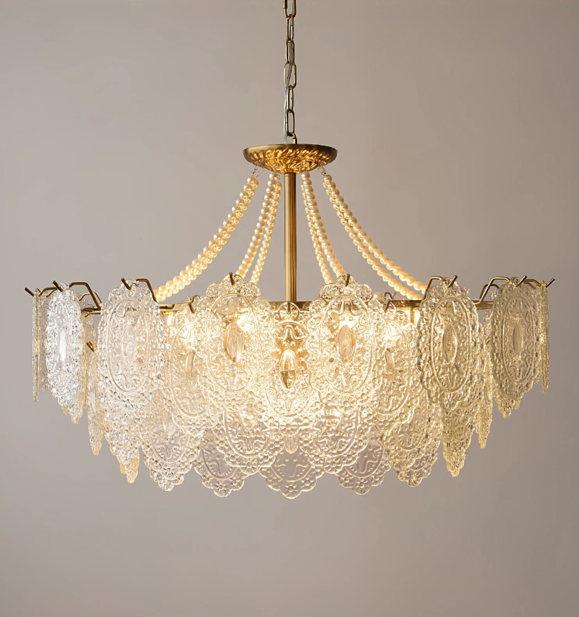 Pearls Glass Chandelier - Yiarolight