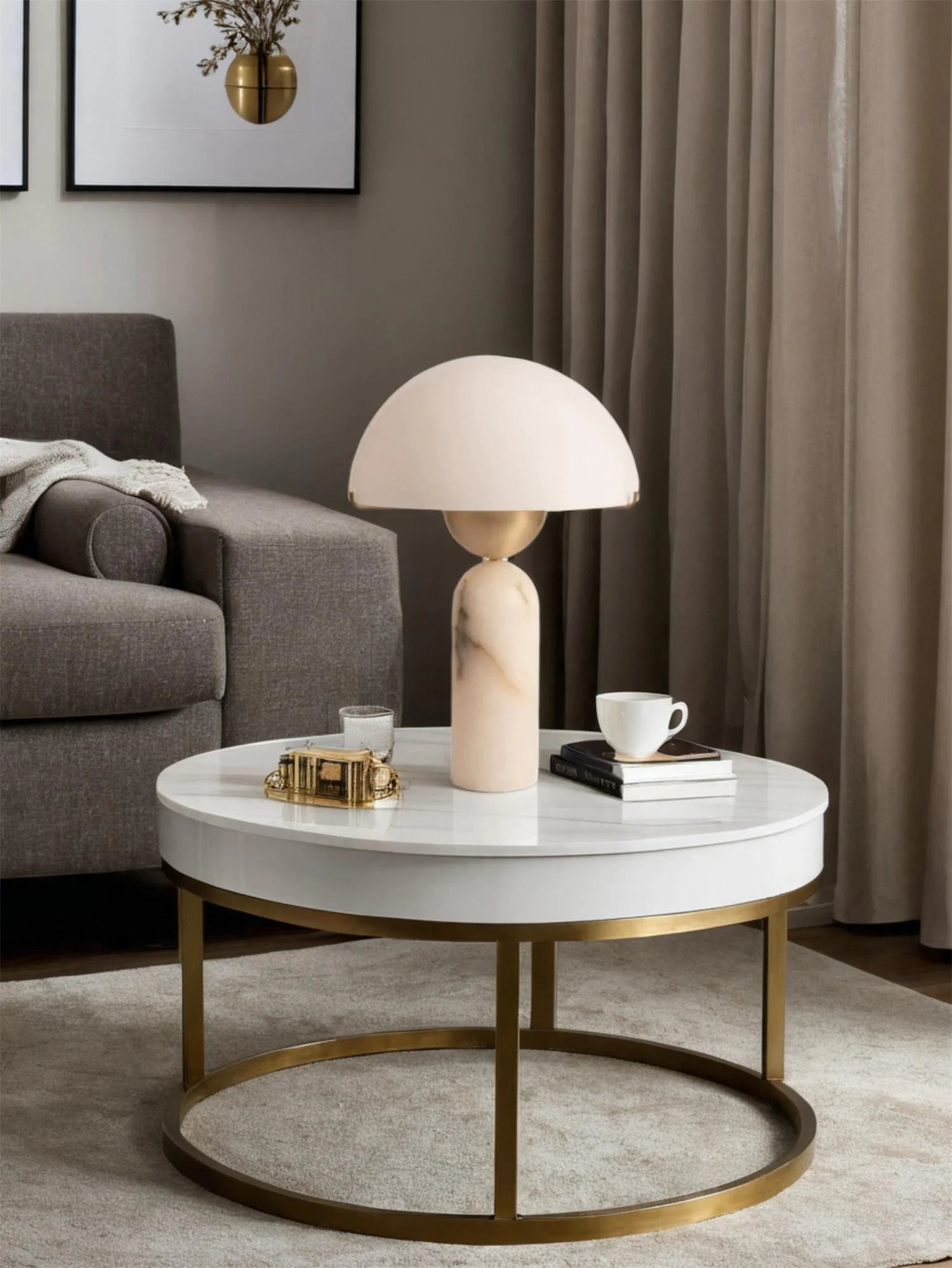 Peono Alabaster Table Lamp - Yiarolight