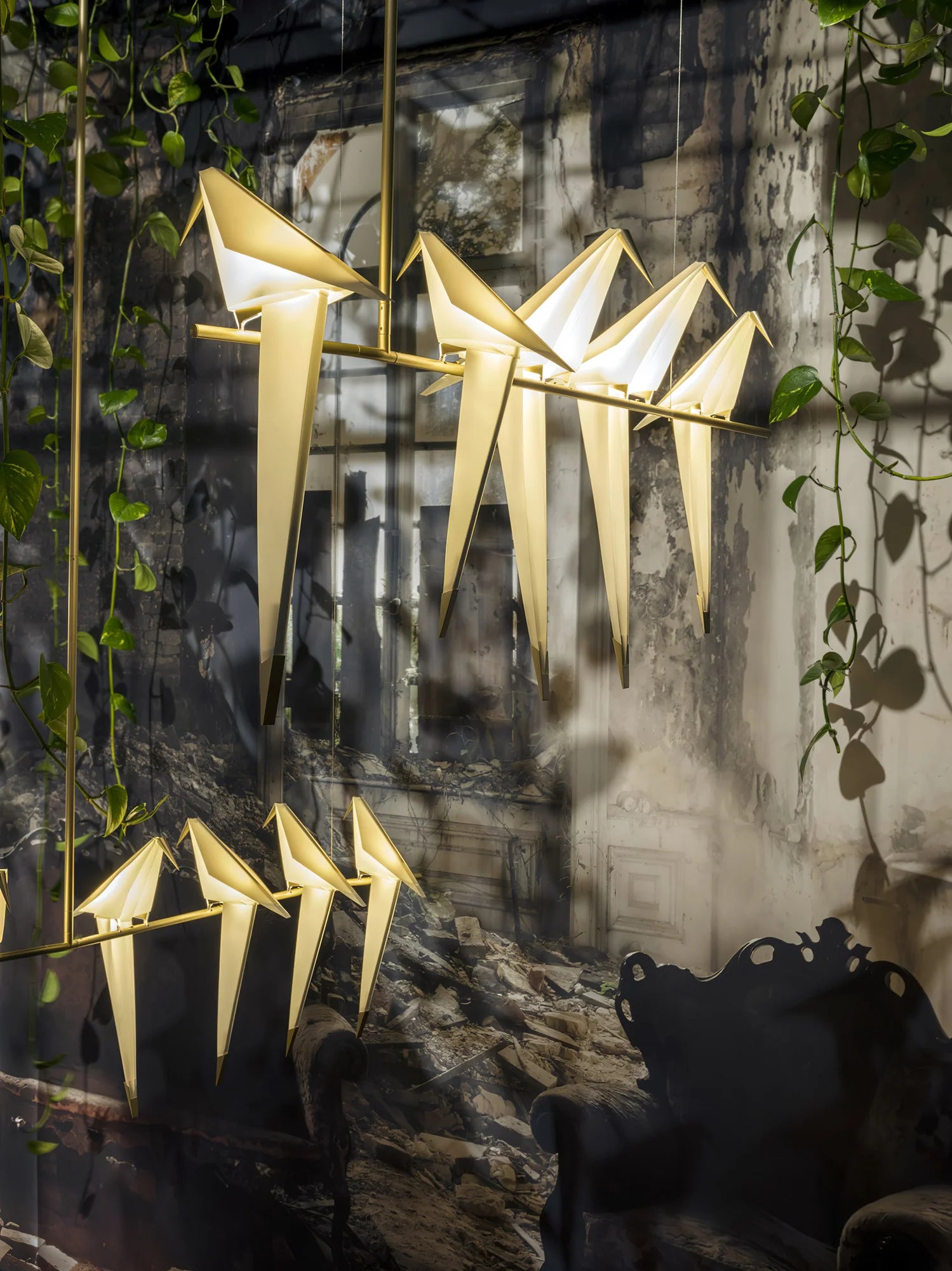 Paper Crane Bird Chandelier - Yiarolight