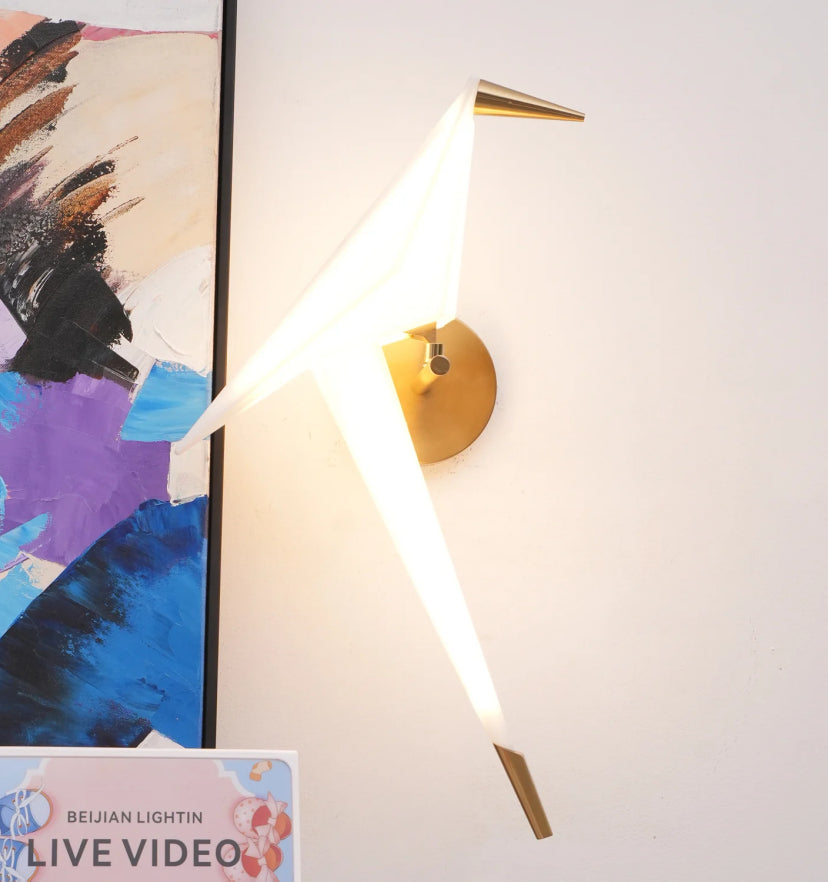 Paper Crane Bird Wall Lamp - Yiarolight