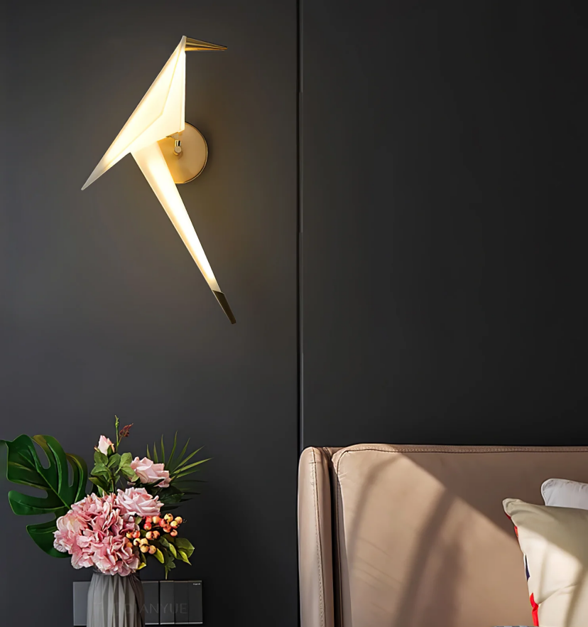 Paper Crane Bird Wall Lamp - Yiarolight