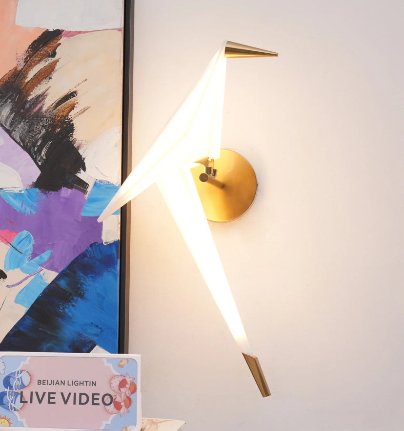 Paper Crane Bird Wall Lamp - Yiarolight