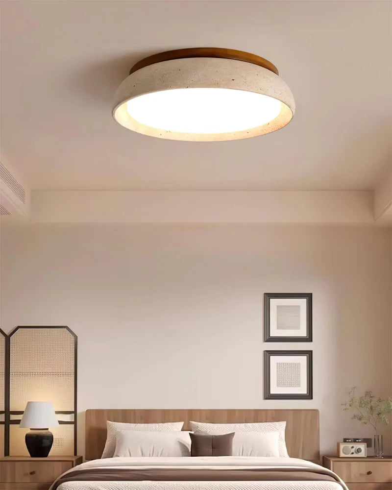 Piedra Travertine Ceiling Light - Auraolight