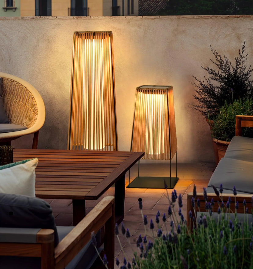 Plastic Rattan Outdoor Post Light - Yiarolight