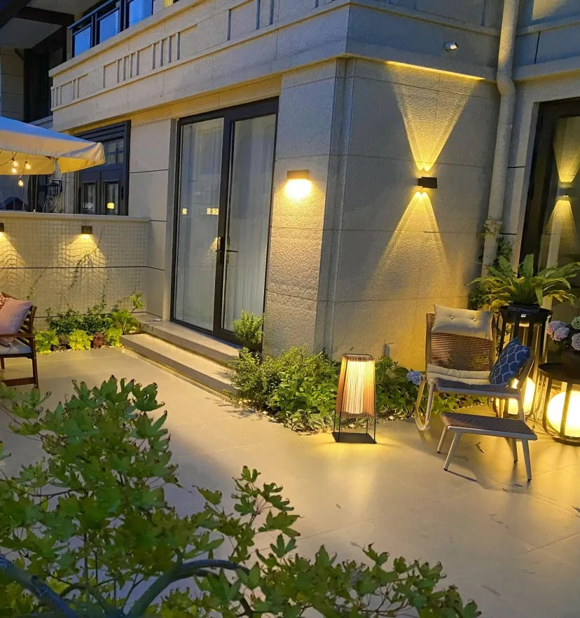 Plastic Rattan Outdoor Post Light - Yiarolight