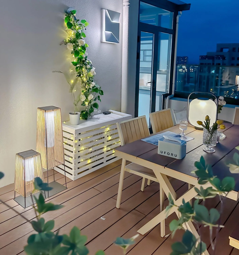 Plastic Rattan Outdoor Post Light - Yiarolight