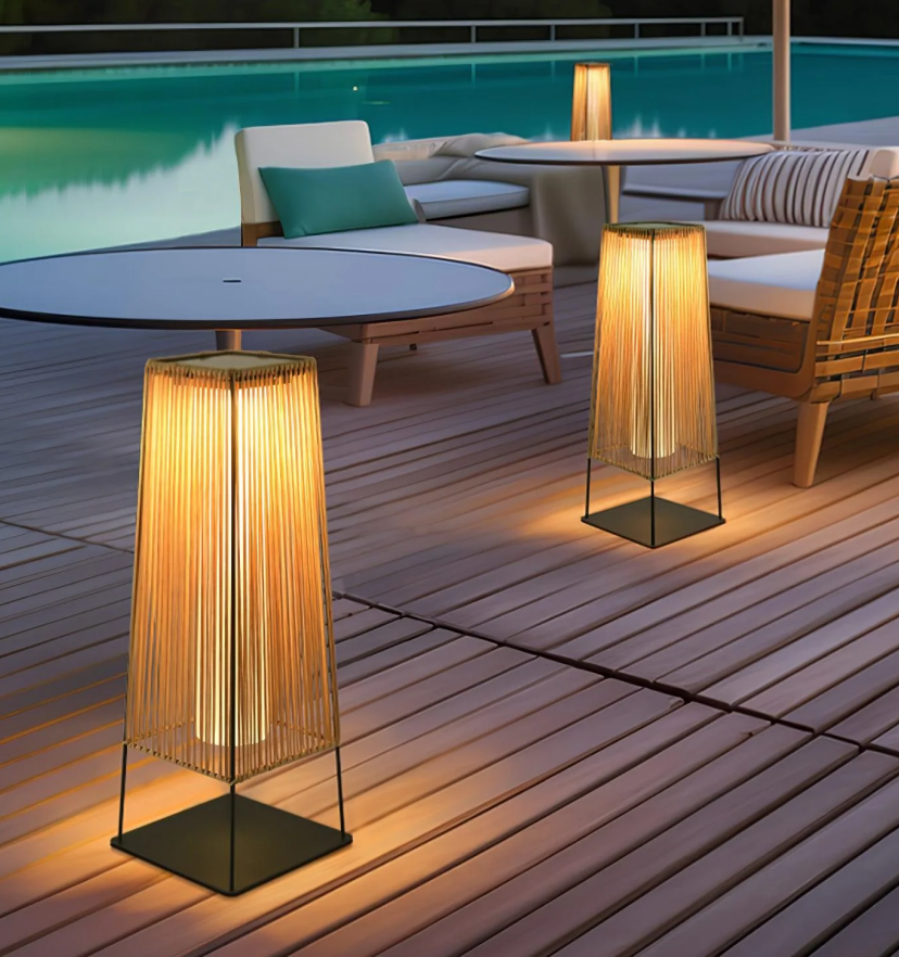 Plastic Rattan Outdoor Post Light - Yiarolight