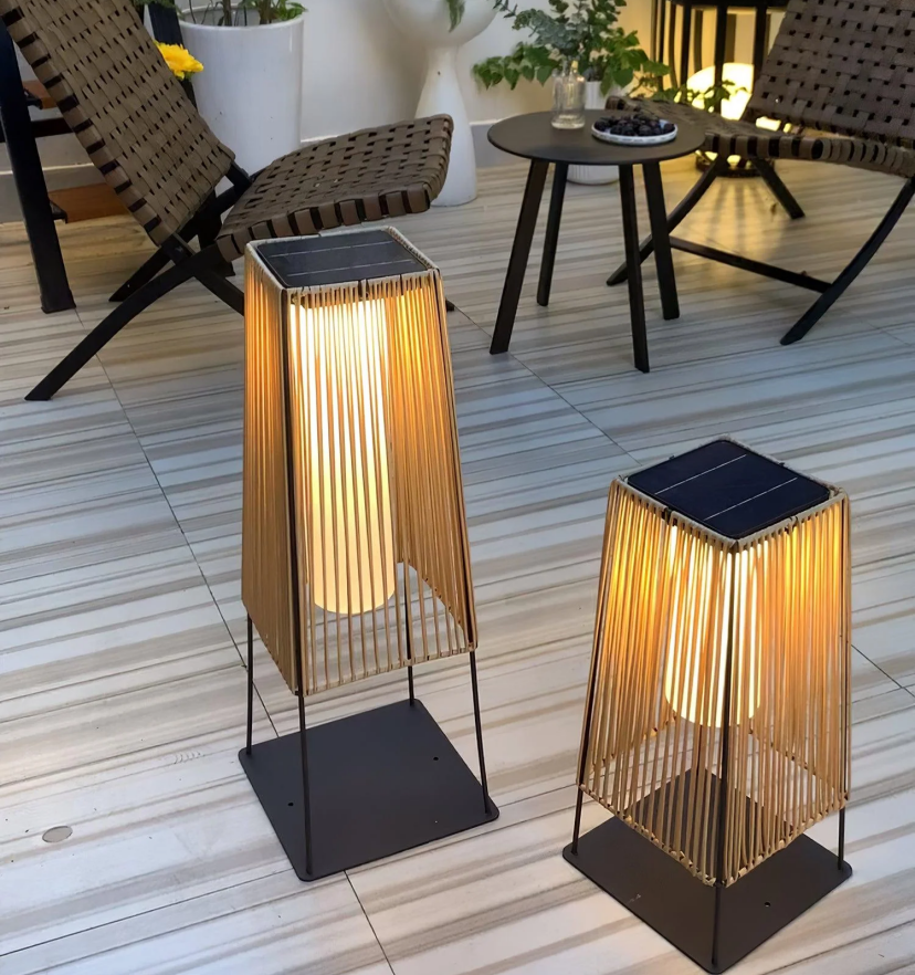 Plastic Rattan Outdoor Post Light - Yiarolight