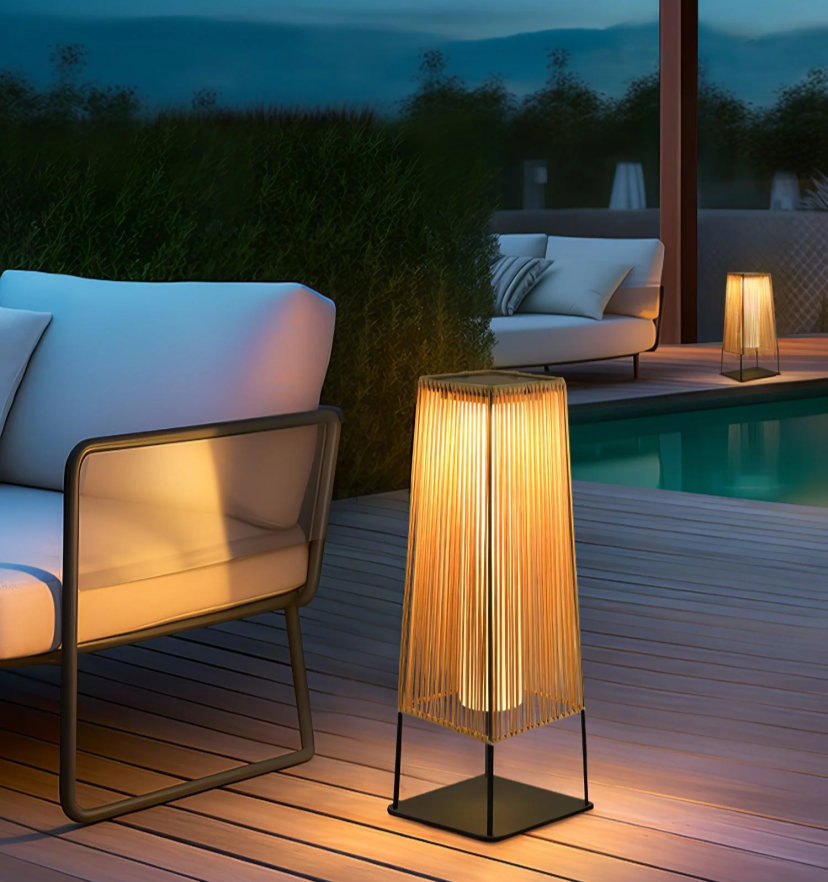 Plastic Rattan Outdoor Post Light - Yiarolight