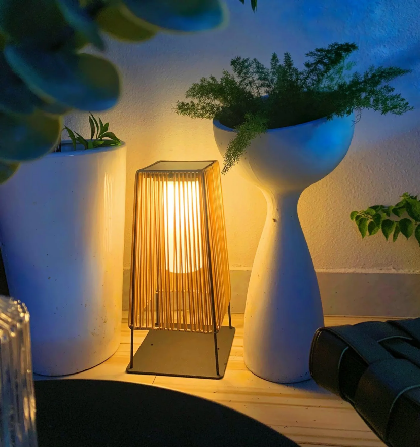Plastic Rattan Outdoor Post Light - Yiarolight
