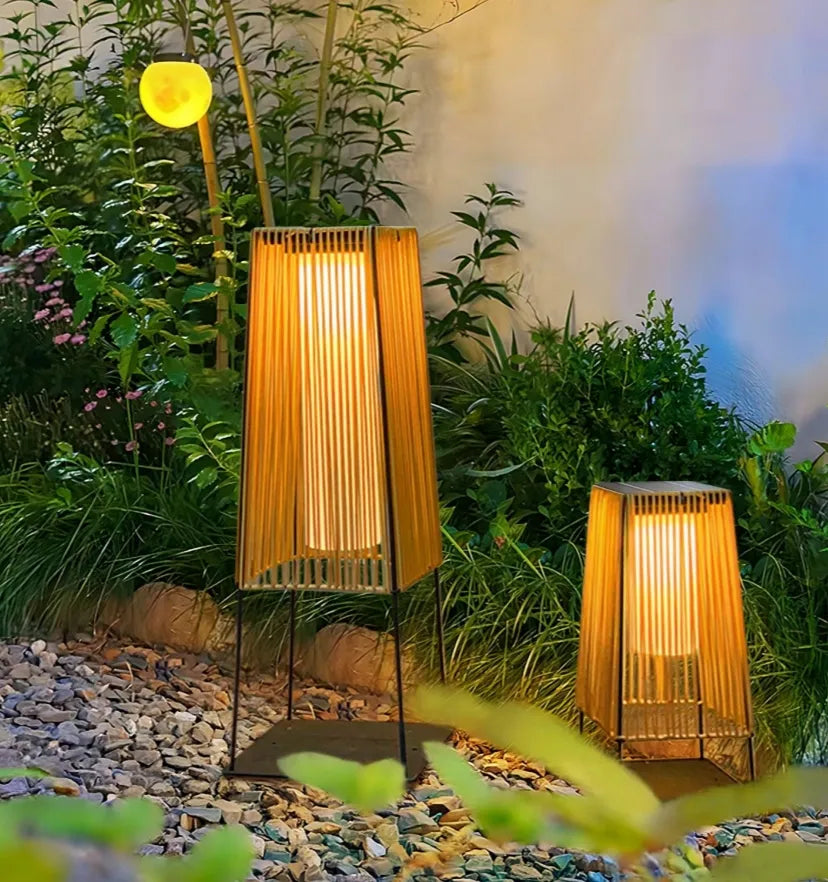 Plastic Rattan Outdoor Post Light - Yiarolight