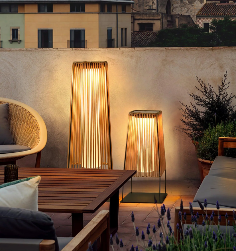 Plastic Rattan Outdoor Post Light - Yiarolight