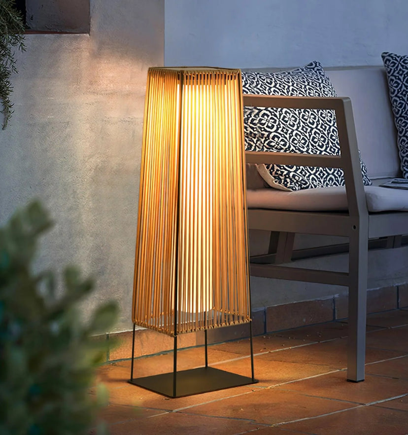 Plastic Rattan Outdoor Post Light - Yiarolight