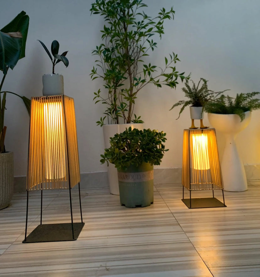 Plastic Rattan Outdoor Post Light - Yiarolight