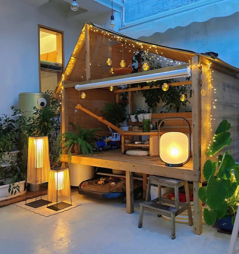 Plastic Rattan Outdoor Post Light - Yiarolight