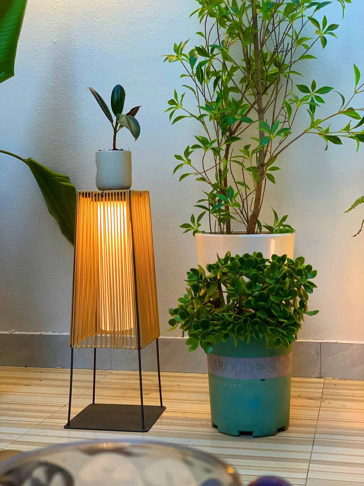 Plastic Rattan Outdoor Post Light - Yiarolight