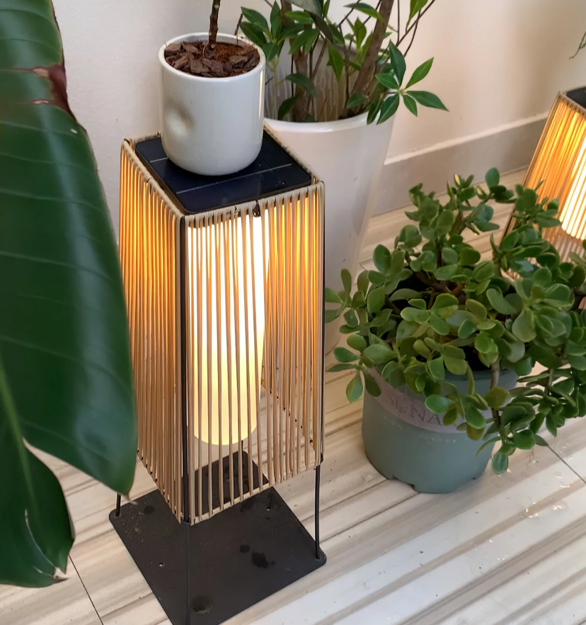 Plastic Rattan Outdoor Post Light - Yiarolight