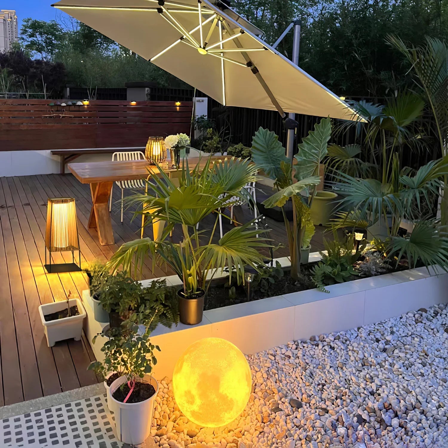 Plastic Rattan Outdoor Post Light - Yiarolight