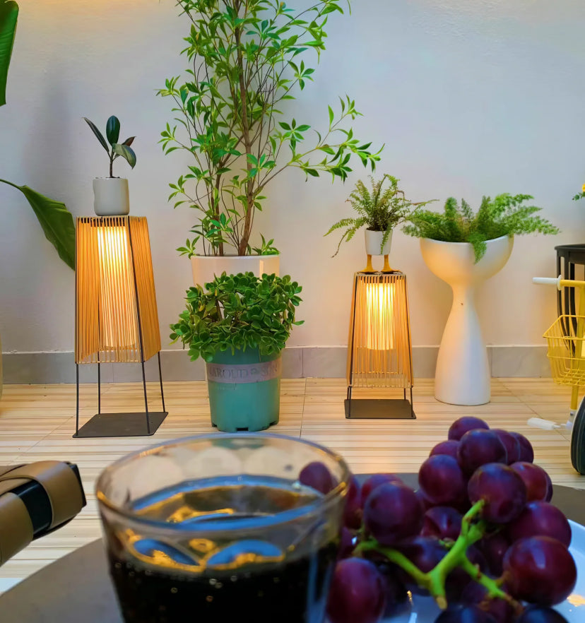 Plastic Rattan Outdoor Post Light - Yiarolight