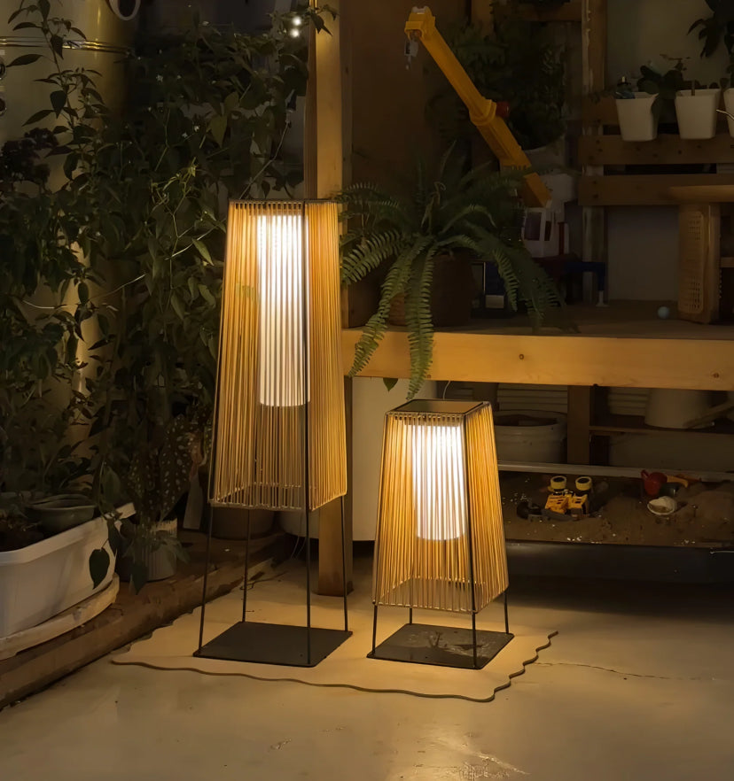 Plastic Rattan Outdoor Post Light - Yiarolight