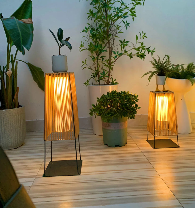Plastic Rattan Outdoor Post Light - Yiarolight