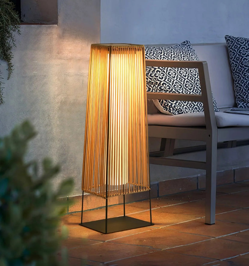 Plastic Rattan Outdoor Post Light - Yiarolight