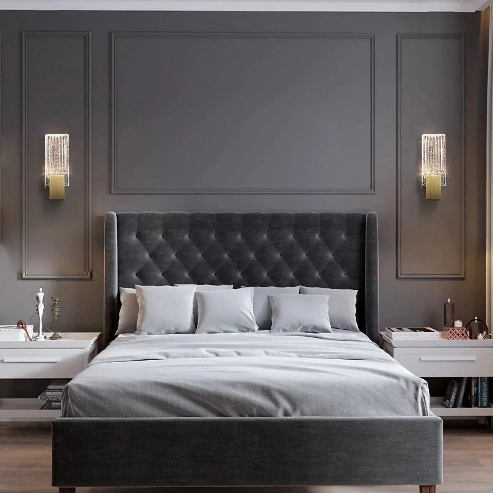 Pleated Crystal Wall Lamp - Yiarolight