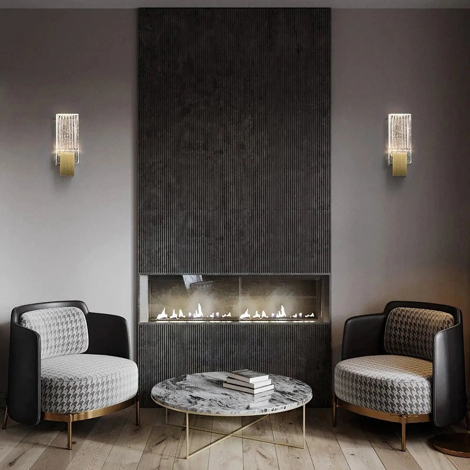 Pleated Crystal Wall Lamp - Yiarolight