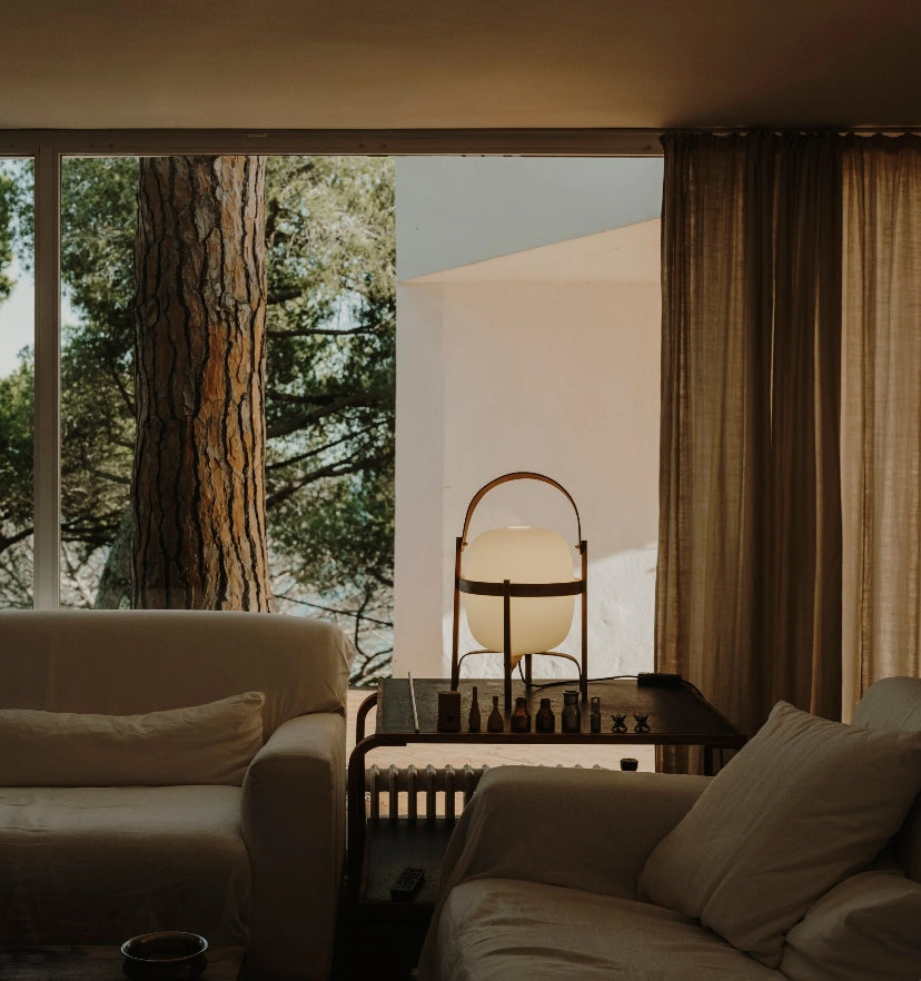 Portable Lantern Glass Table Lamp - Yiarolight
