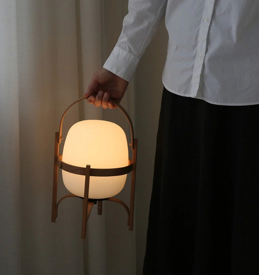 Portable Lantern Glass Table Lamp - Yiarolight