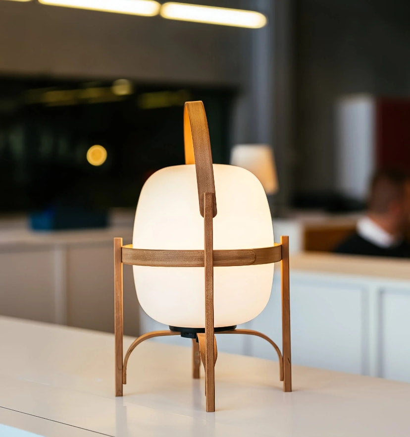 Portable Lantern Glass Table Lamp - Yiarolight