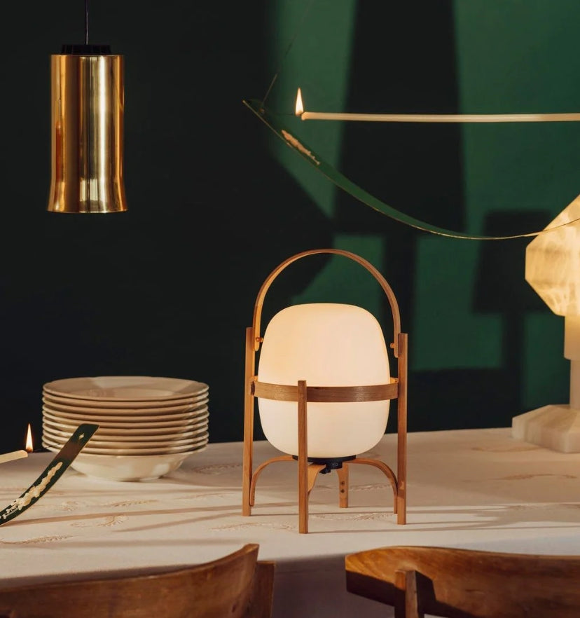 Portable Lantern Glass Table Lamp - Yiarolight