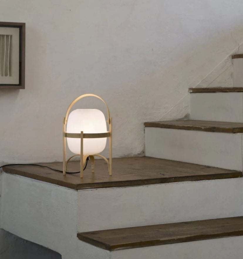 Portable Lantern Glass Table Lamp - Yiarolight
