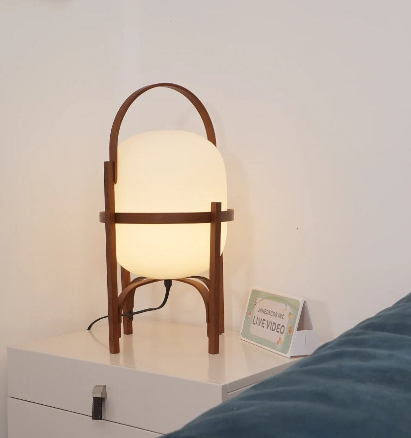 Portable Lantern Glass Table Lamp - Yiarolight