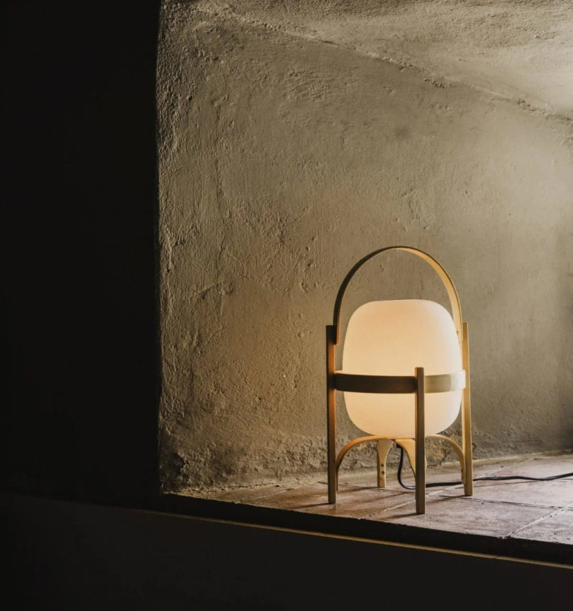 Portable Lantern Glass Table Lamp - Yiarolight