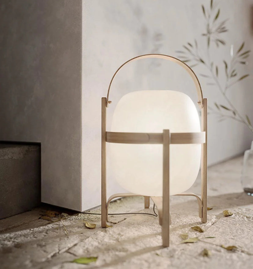 Portable Lantern Glass Table Lamp - Yiarolight