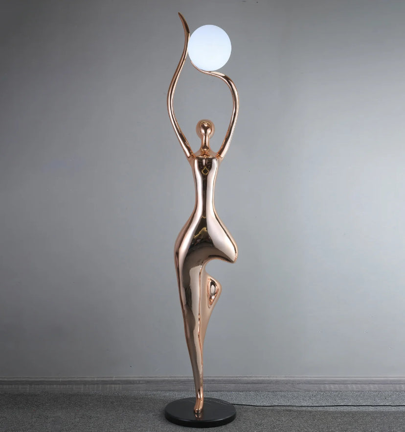 Pose Yoga Sculpture Floor Lamp - Auraolight