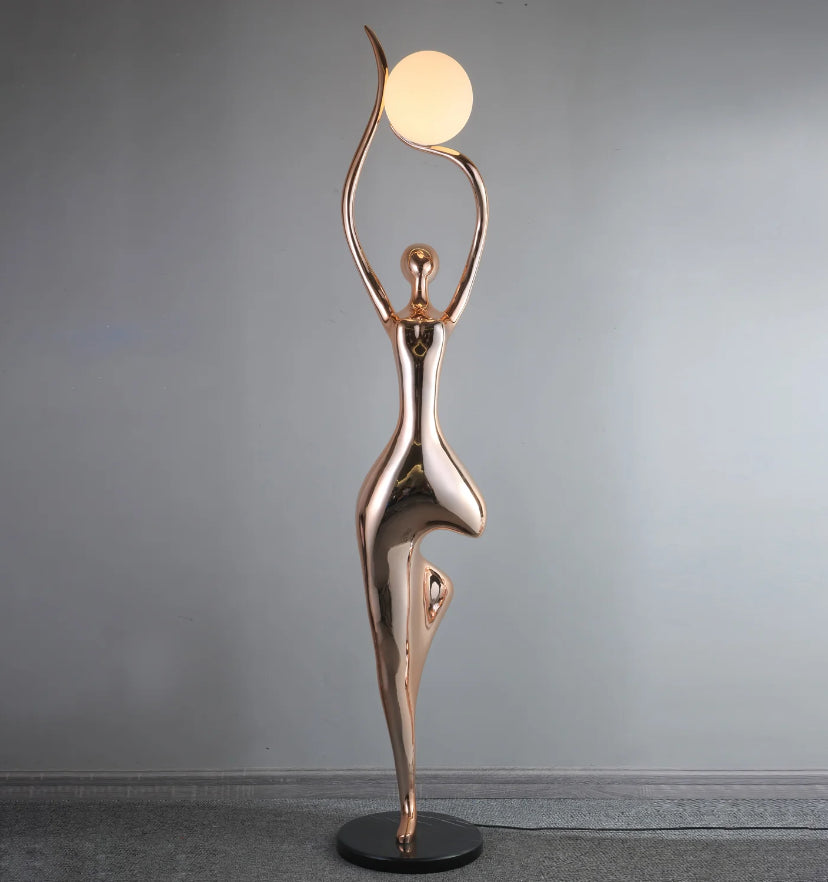 Pose Yoga Sculpture Floor Lamp - Auraolight