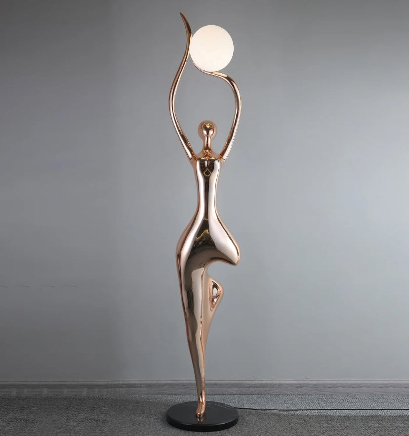 Pose Yoga Sculpture Floor Lamp - Auraolight