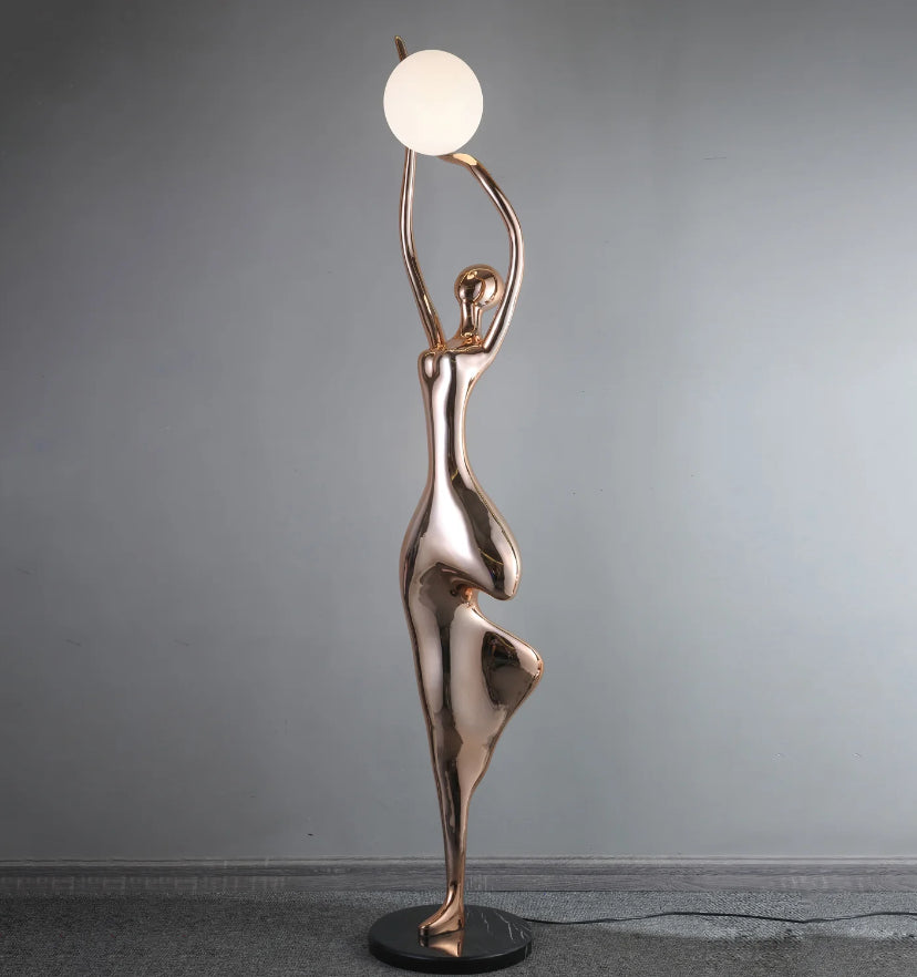 Pose Yoga Sculpture Floor Lamp - Auraolight