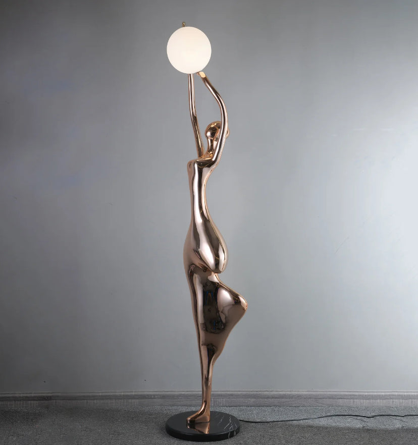 Pose Yoga Sculpture Floor Lamp - Auraolight