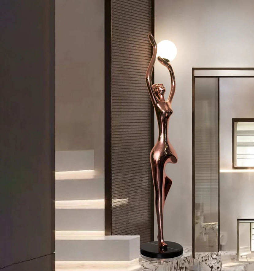Pose Yoga Sculpture Floor Lamp - Auraolight