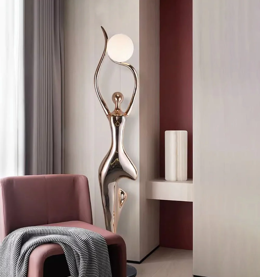 Pose Yoga Sculpture Floor Lamp - Auraolight