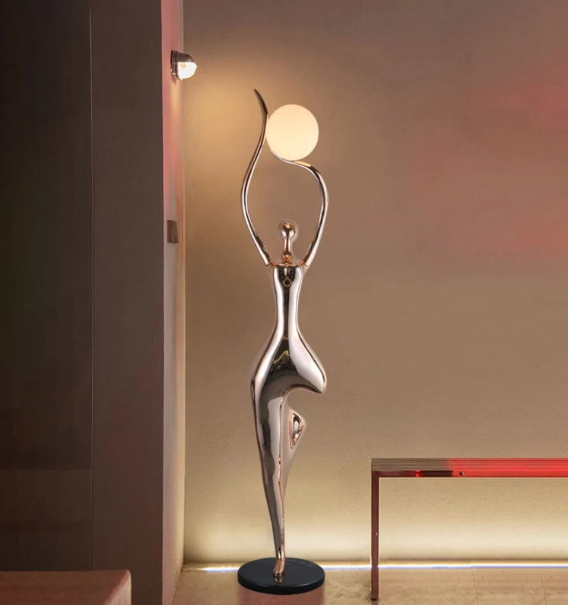 Pose Yoga Sculpture Floor Lamp - Auraolight
